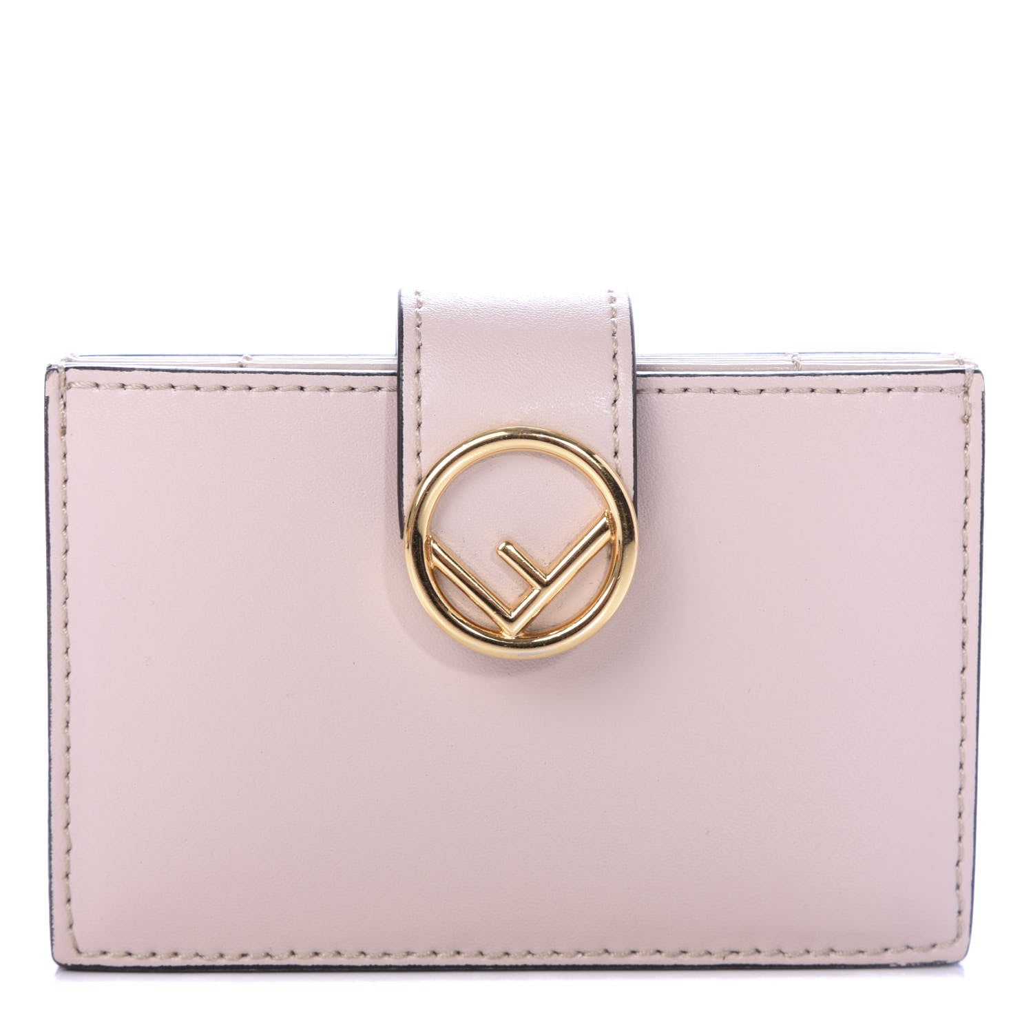 Fendi Vitello Liberty Lucido Gusseted Card Holder Peonia 1 of 9