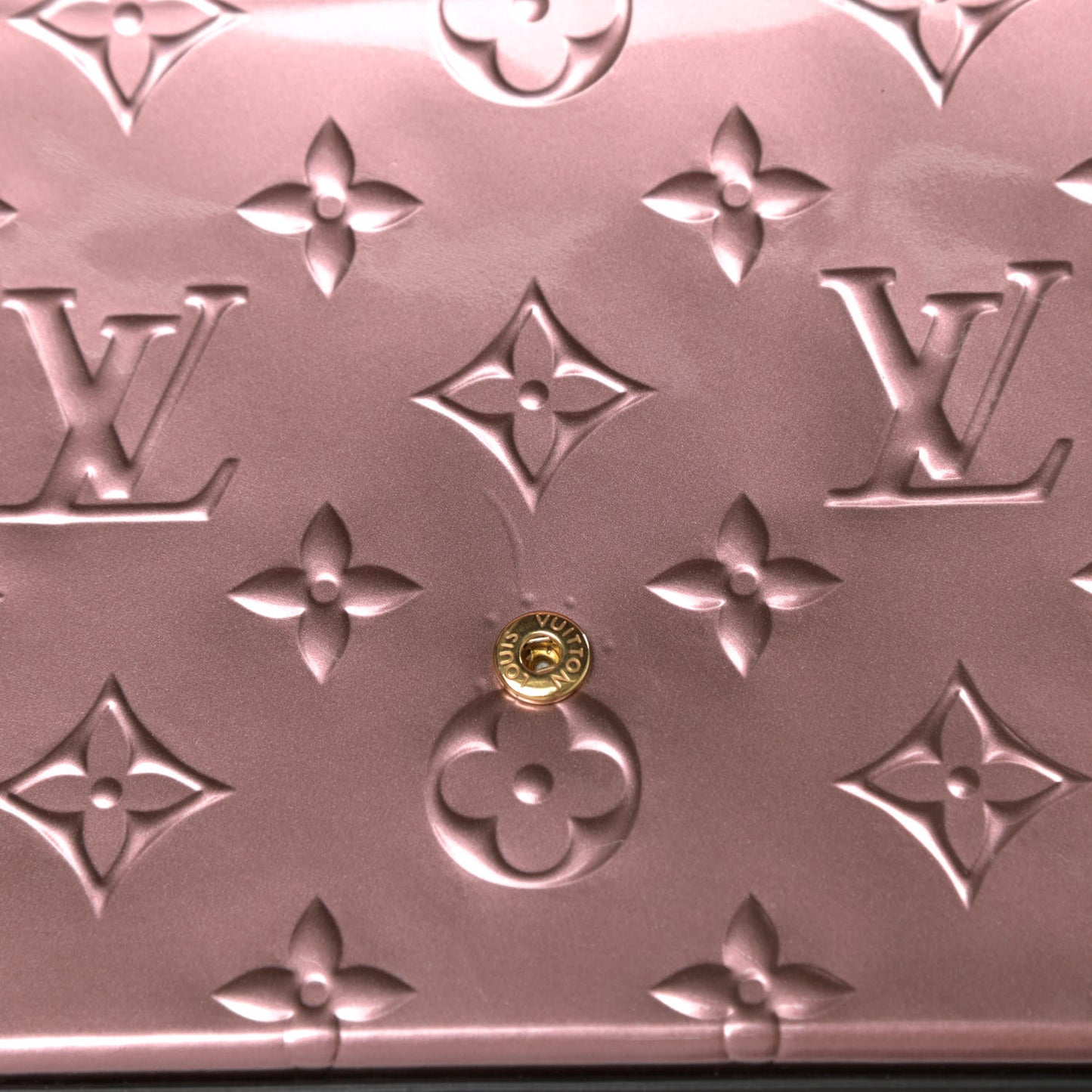 Vernis Pochette Felicie Chain Wallet Metallic Pale Pink