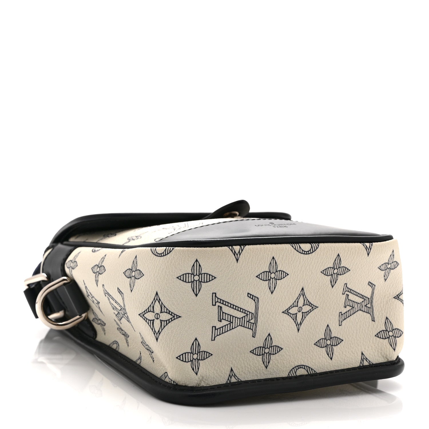 Louis Vuitton Savane Monogram Zebra Chapman Messenger BB White