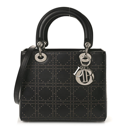 Christian Dior Calfskin Perforated Cannage Medium Lady Dior Black 1 of 12