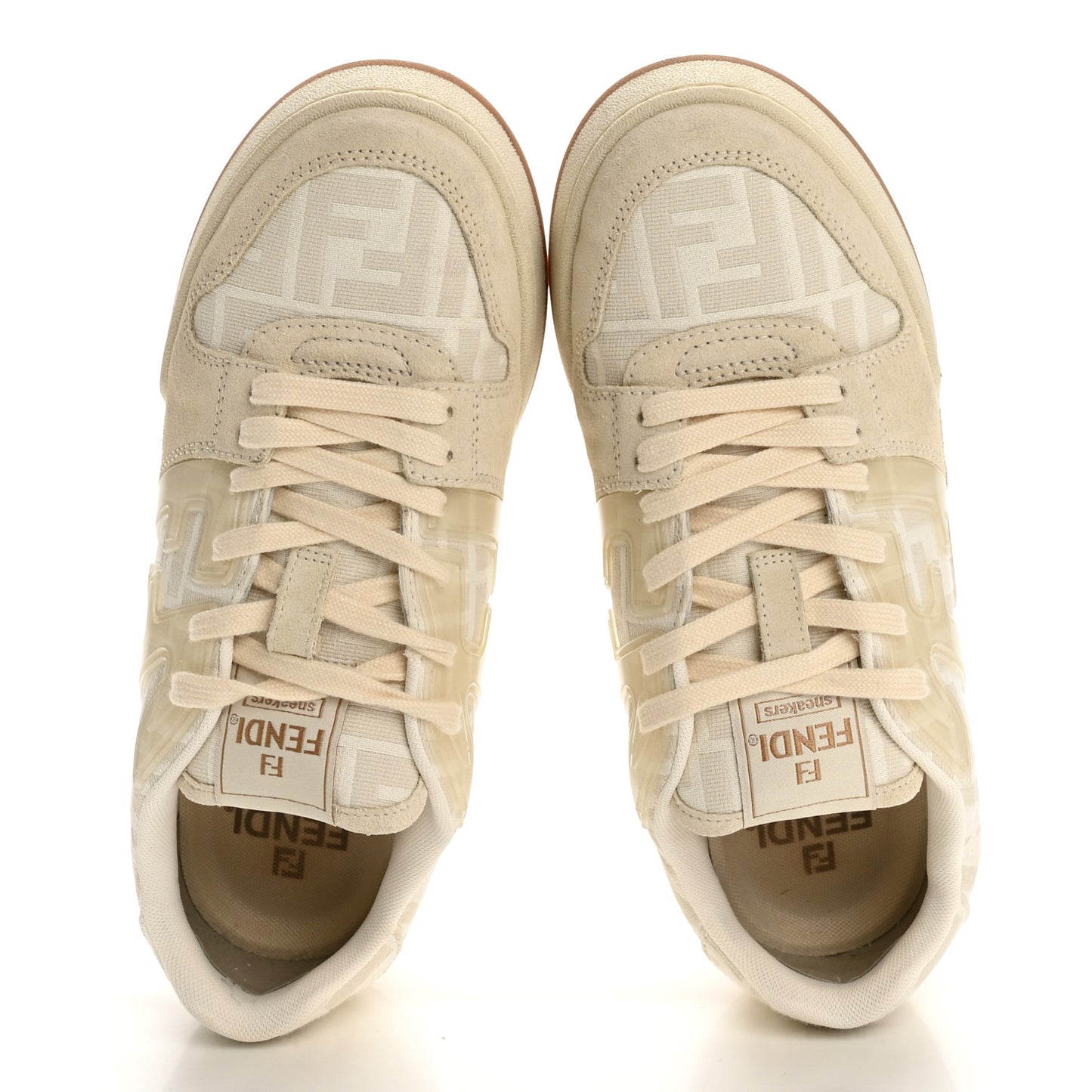 Suede Tessuto FF Fendi Match Low Top Sneakers 39.5 White
