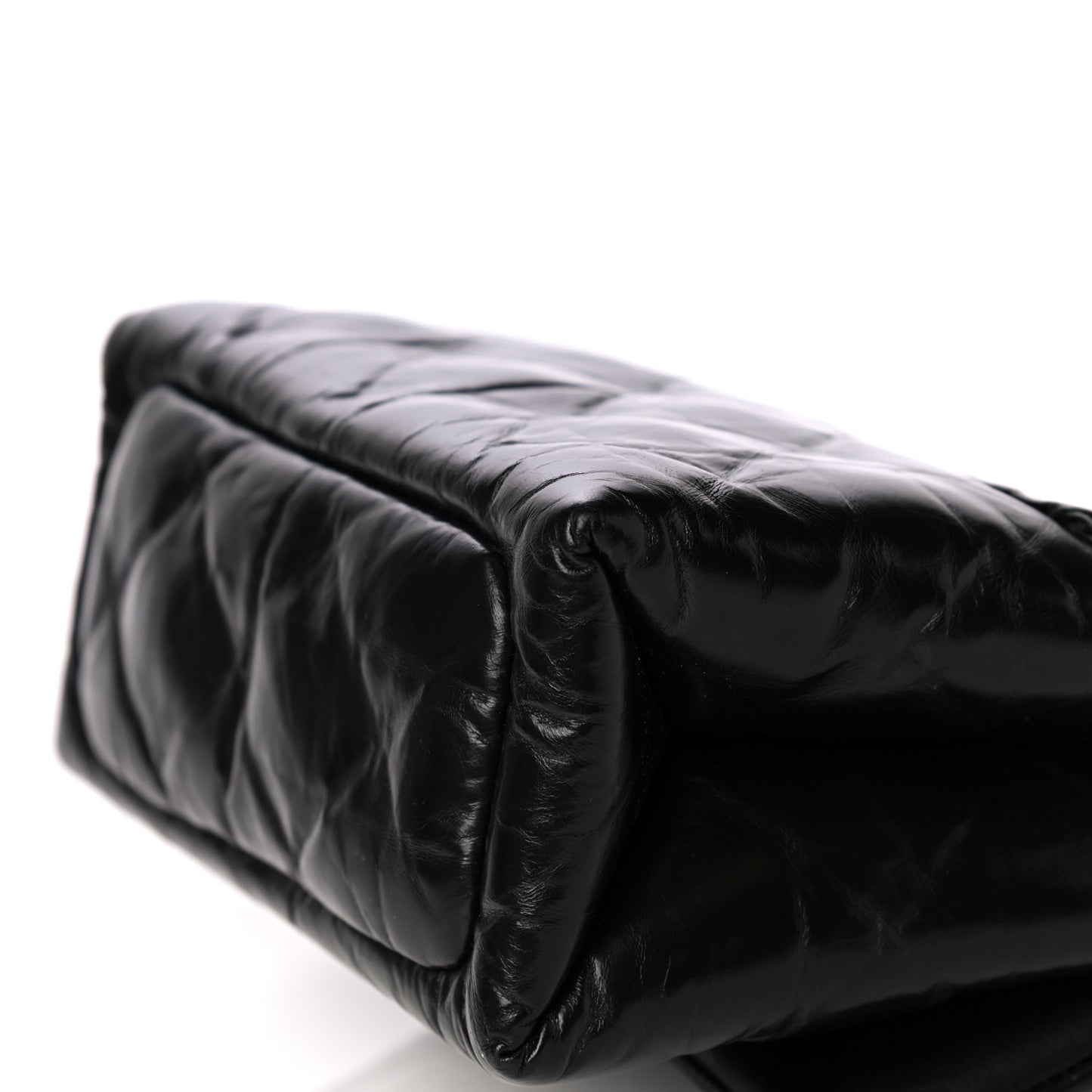 Calfskin Quilted Halo Crossbody Bag Black