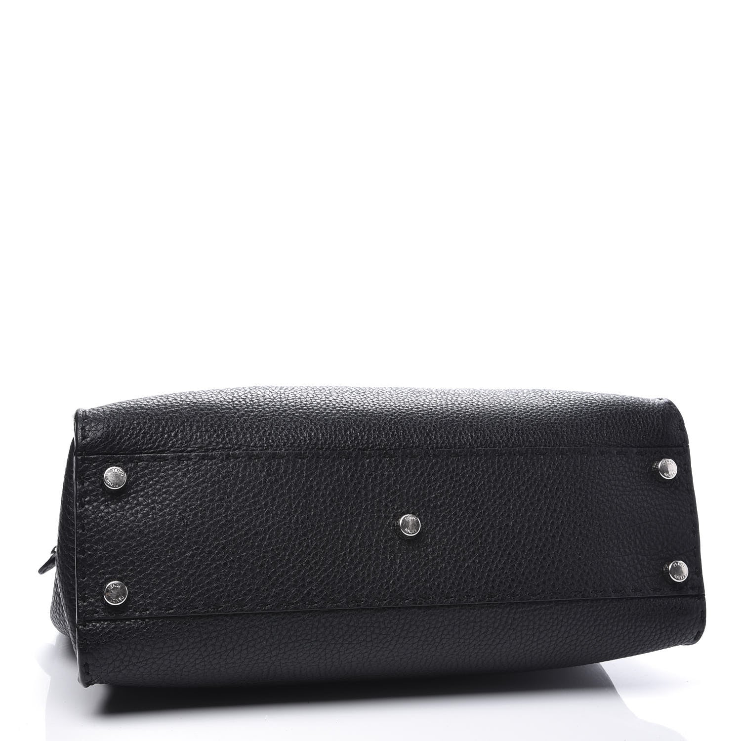 Fendi Cuoio Romano Selleria Bi-Color Medium Peekaboo Iconic Satchel Black Mou 3 of 10