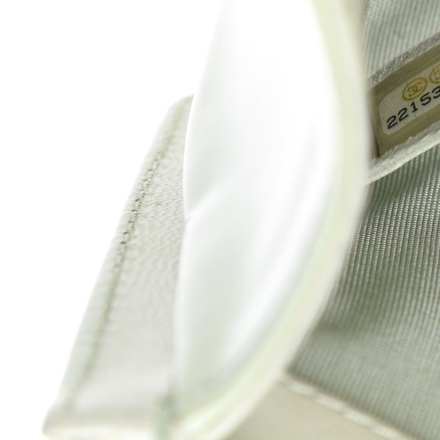 Iridescent Glazed Calfskin Quilted Small Boy Flap Light Green