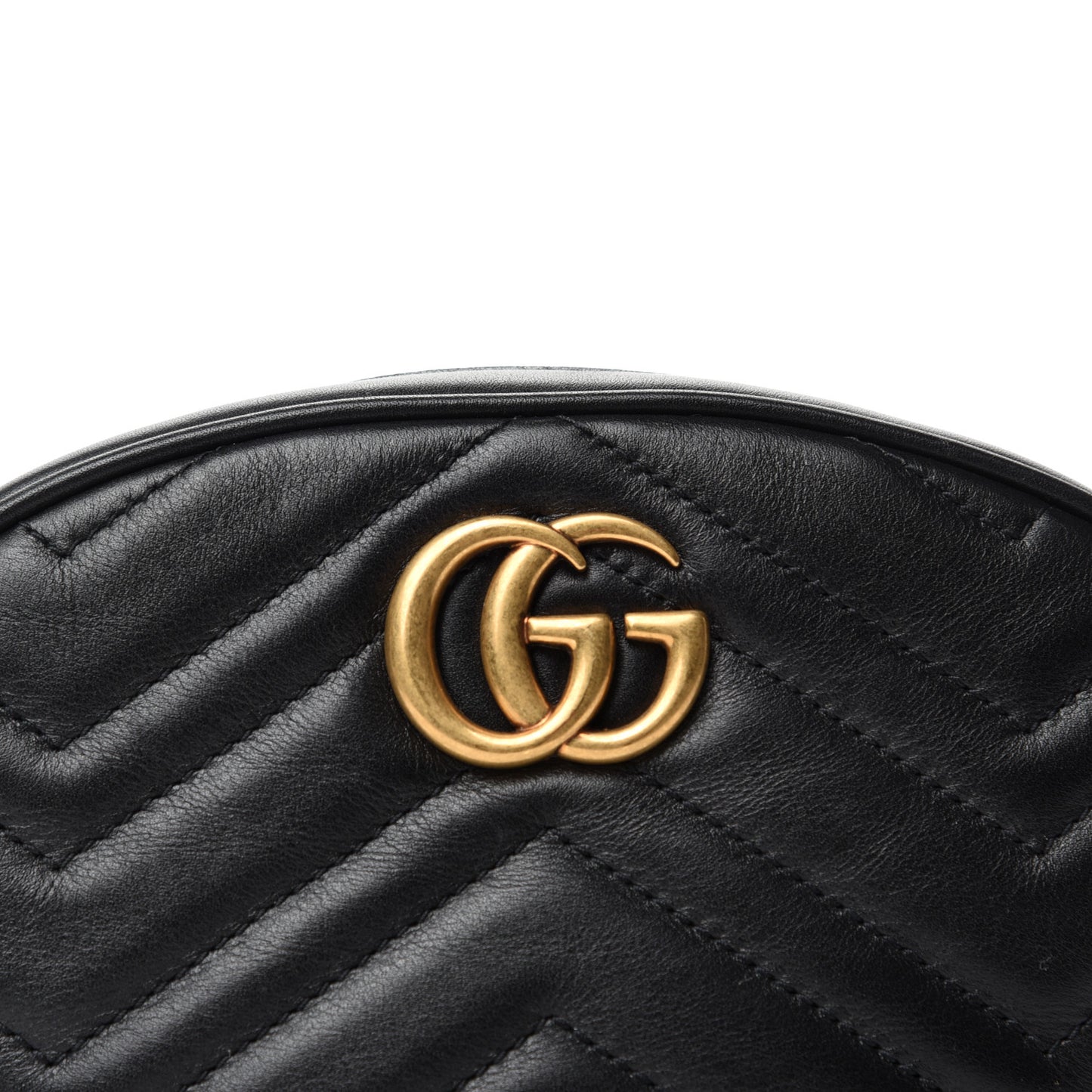 Calfskin Matelasse GG Marmont Belt Bag 95 38 Black