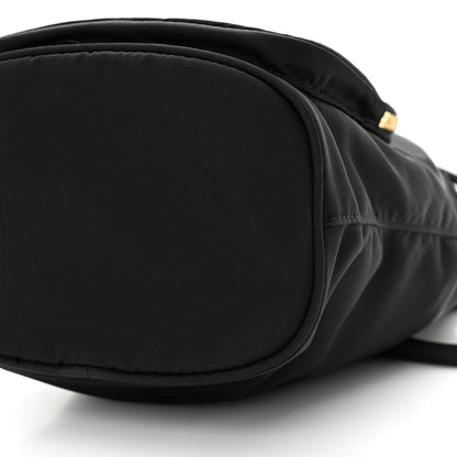 Prada Saffiano Tessuto Nylon Mini Bucket Crossbody Bag Black 9 of 11
