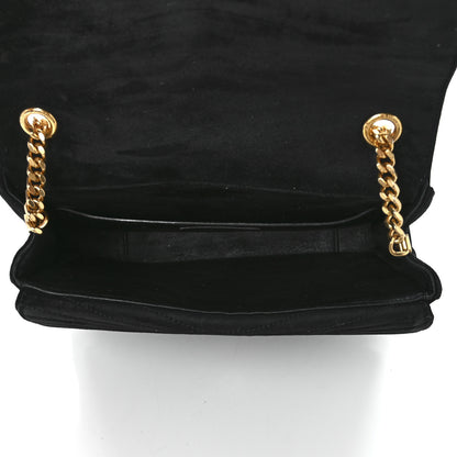 Saint Laurent Suede Matelasse Chevron Monogram Medium Sulpice Black 5 of 14