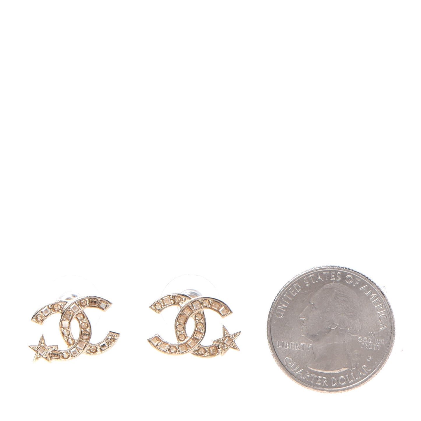 Crystal CC Starfall Earrings Gold