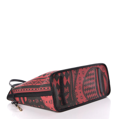 MCM Visetos Medium Project Reversible Shopper Tote Cognac 8 of 16