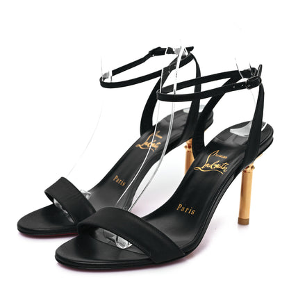 Christian Louboutin Calfskin Mascasandal 85 Sandals 36 Black 3 of 7