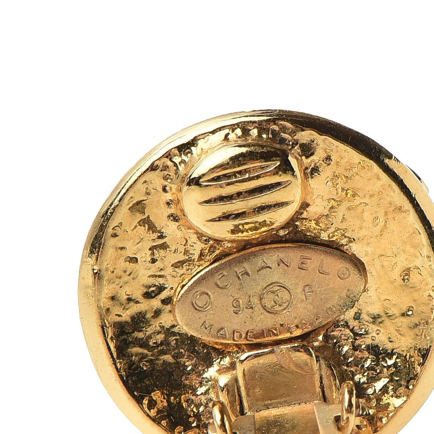 Chanel CC Clip On Earrings Gold 4 of 4