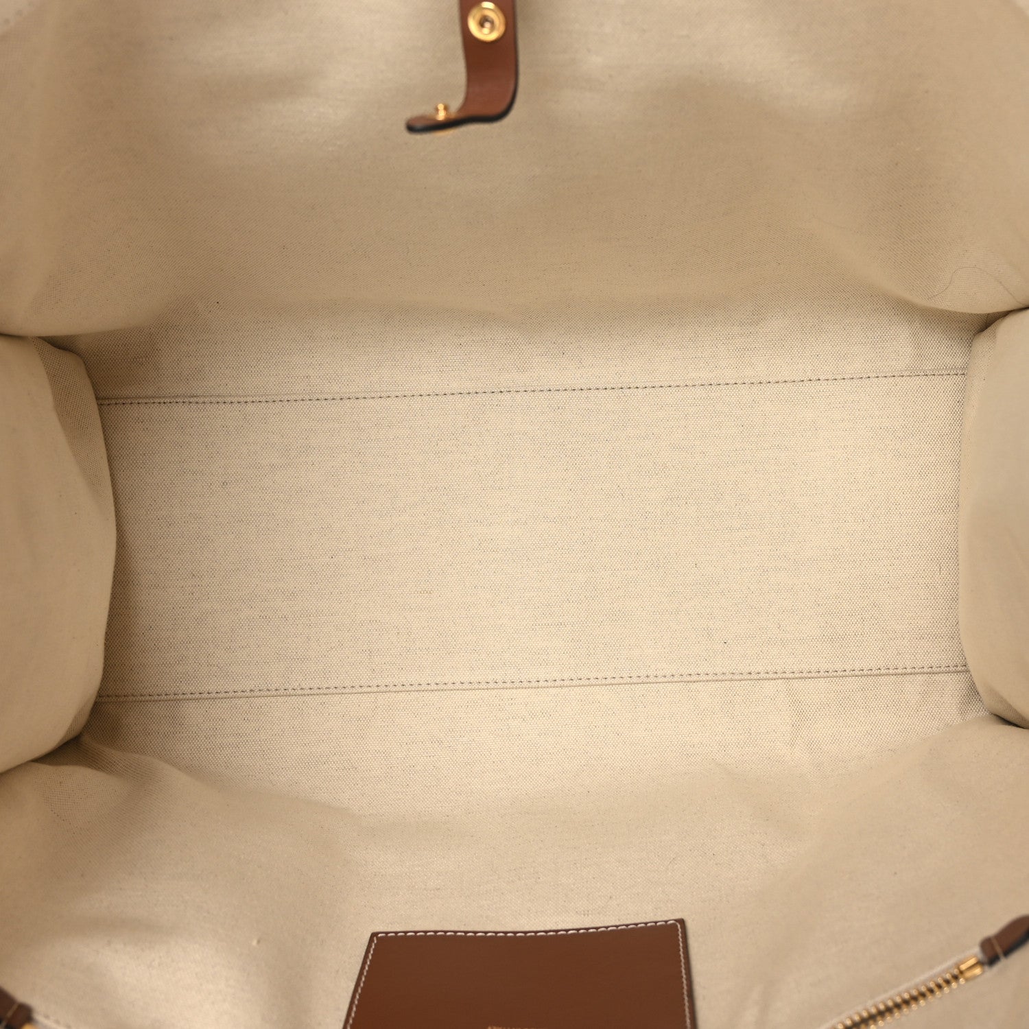 Burberry Canvas Smooth Calfskin Medium Two Tone Freya Tote Brown 5 of 11