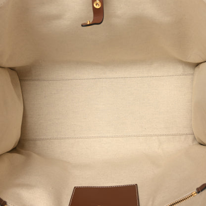 Burberry Canvas Smooth Calfskin Medium Two Tone Freya Tote Brown 5 of 11