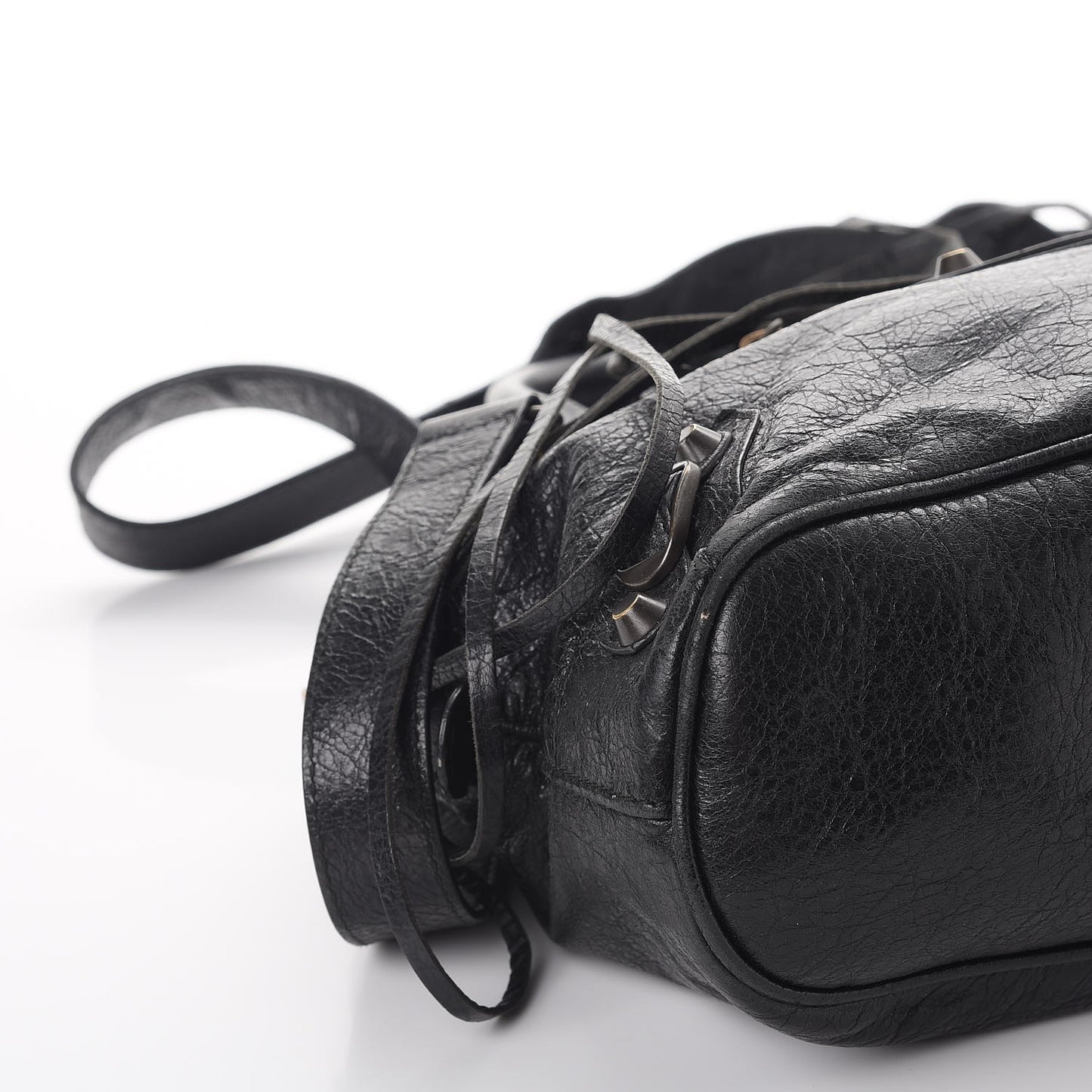 Agneau Classic Hardware Bowling Bag Black