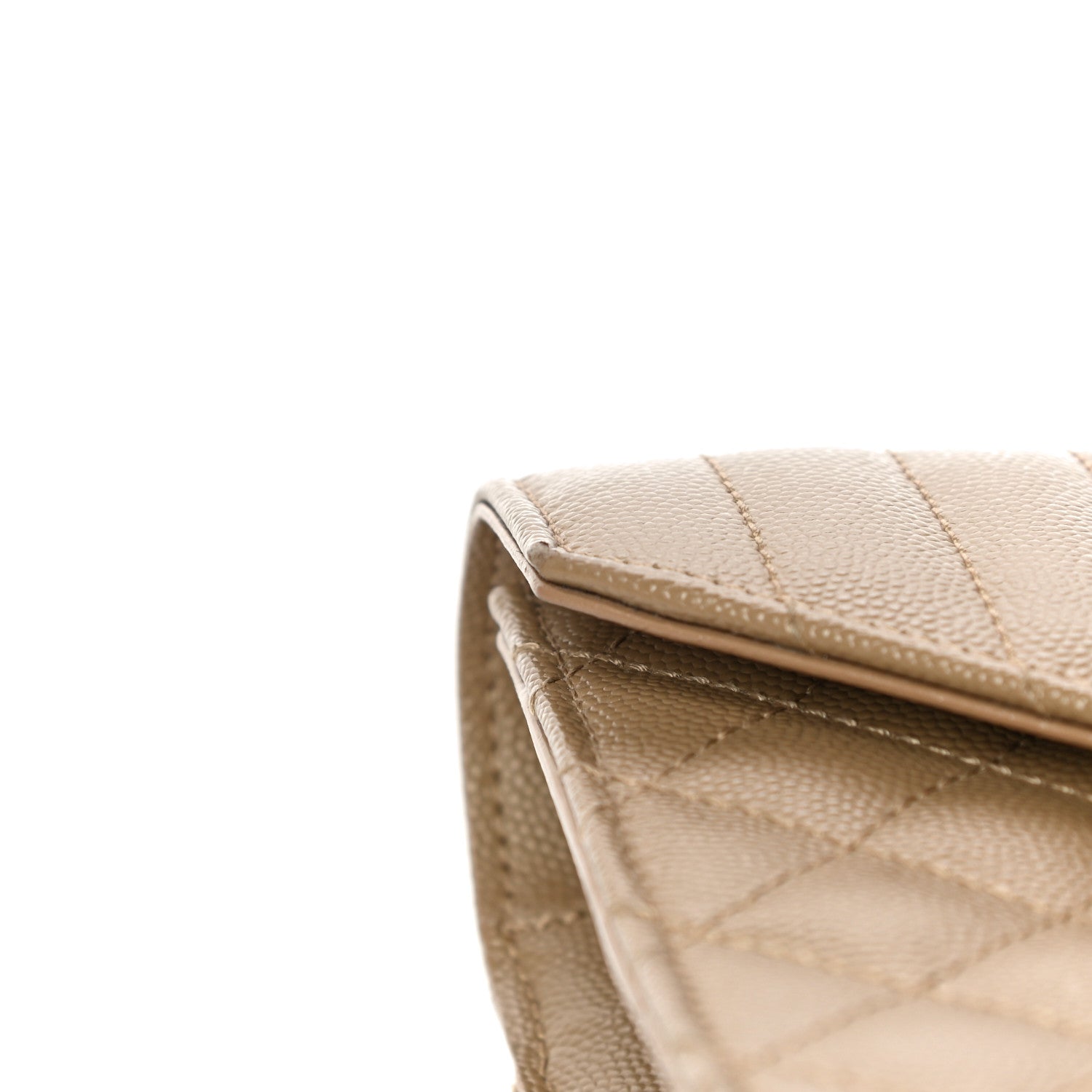 Saint Laurent Grain De Poudre Textured Mixed Matelasse Medium Triquilt Monogram Satchel Dark Beige 14 of 20