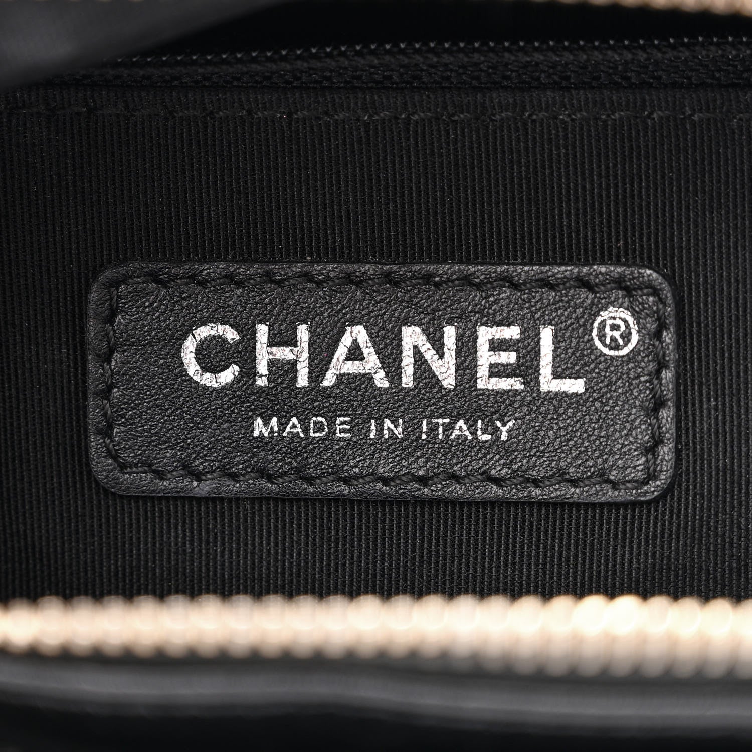 Chanel Metallic Crumpled Goatskin Quilted Small Gabrielle Hobo Black Gold 6 of 12