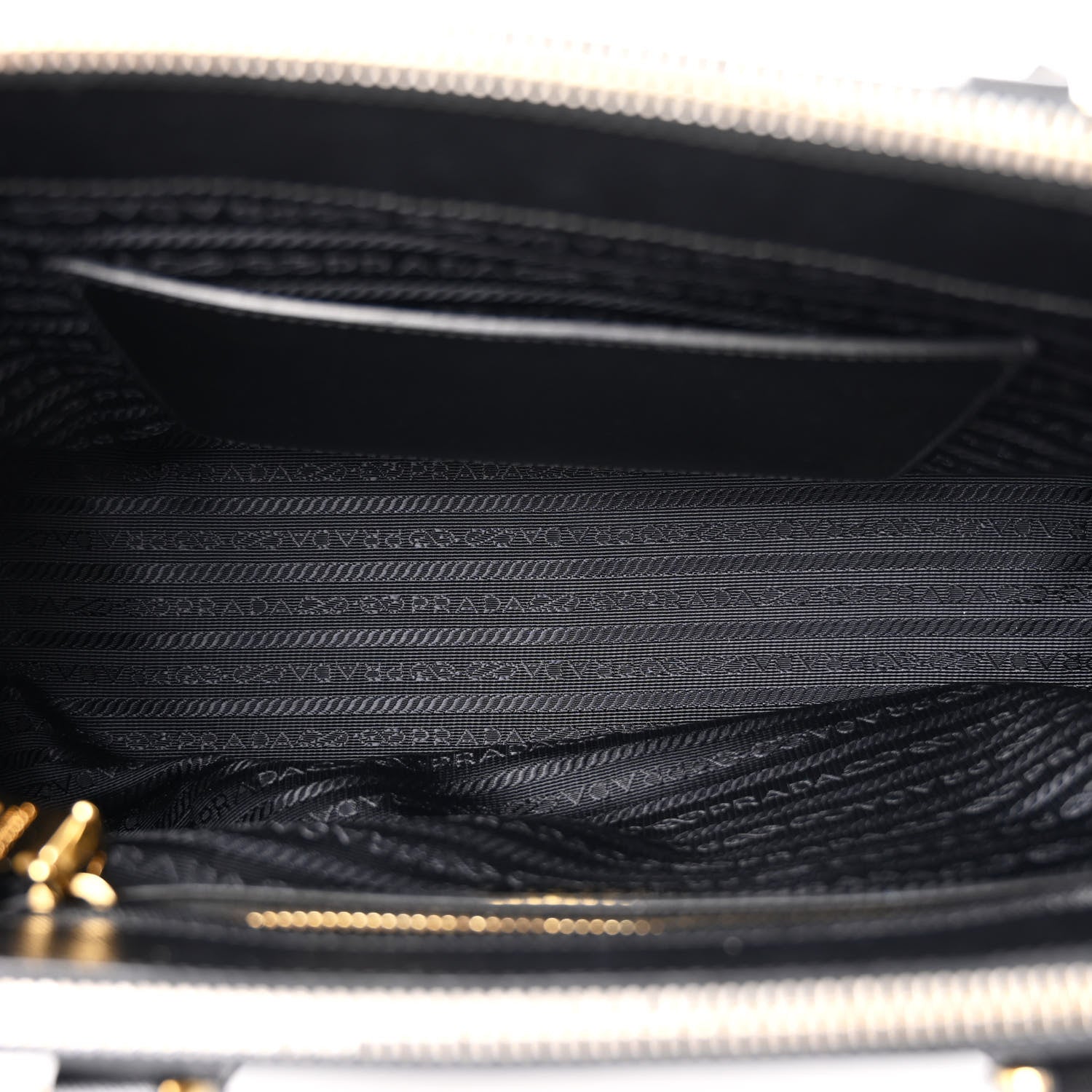 Prada Saffiano Small Galleria Double Zip Tote Black 5 of 12