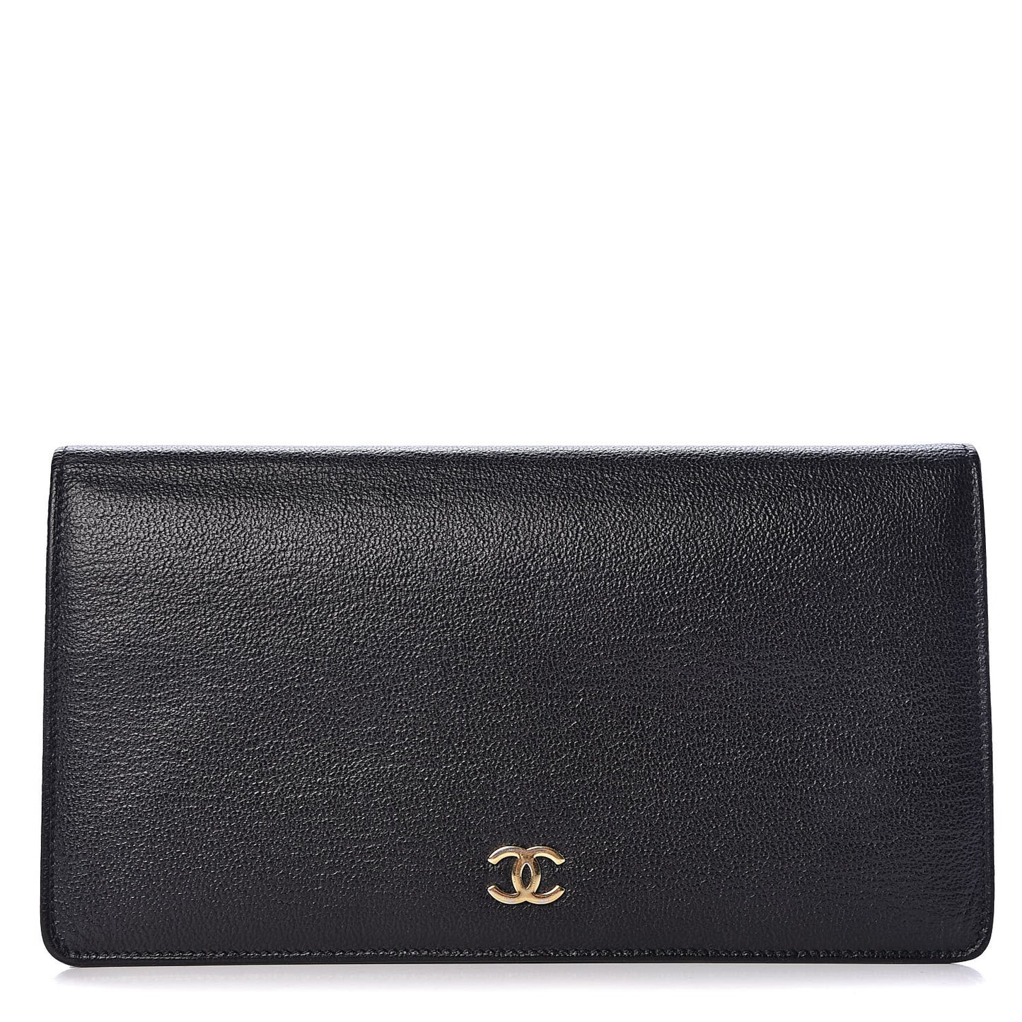 Goatskin Yen Wallet Black