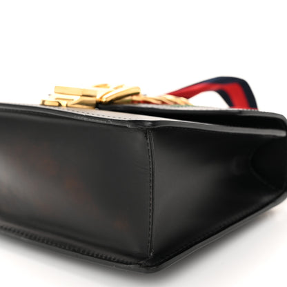 Gucci Calfskin Mini Sylvie Chain Shoulder Bag Black 10 of 11