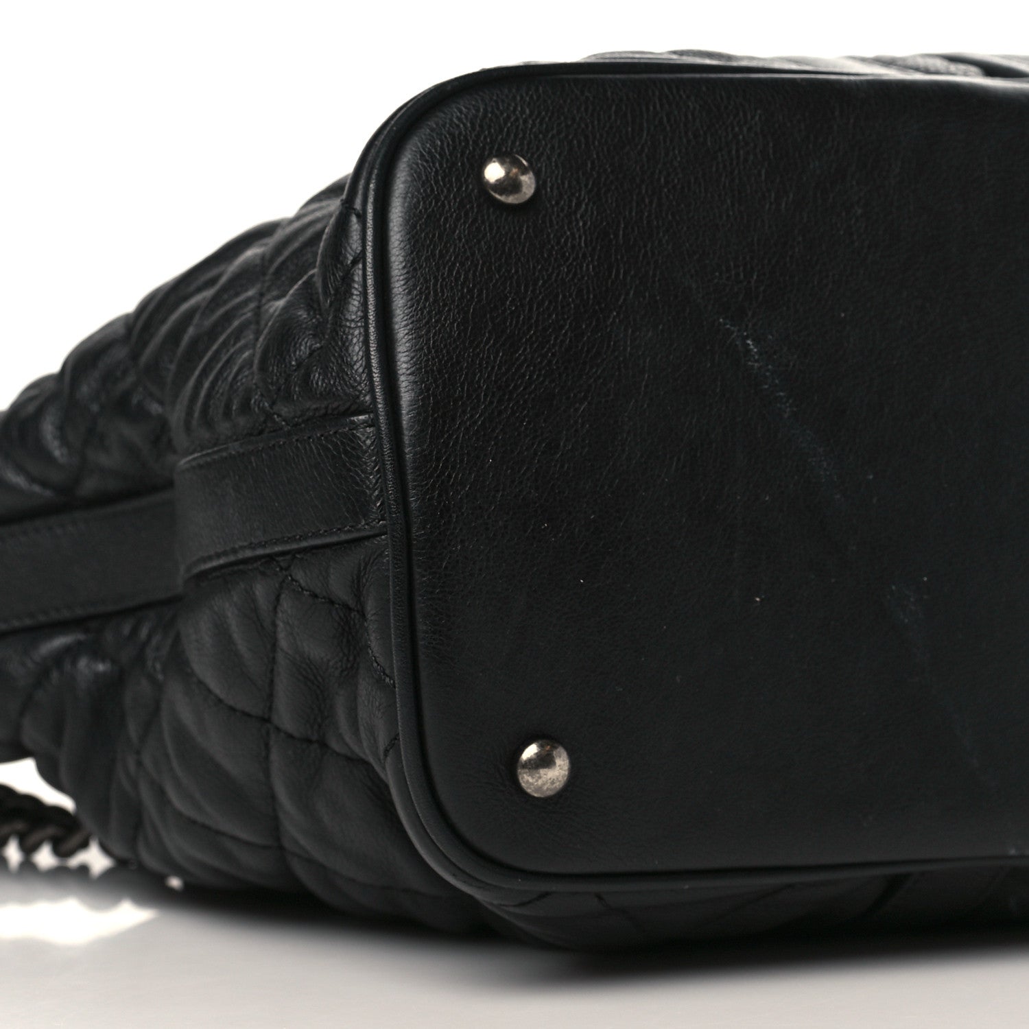 Chanel Calfskin Quilted Casual Riviera Tote Black 7 of 9