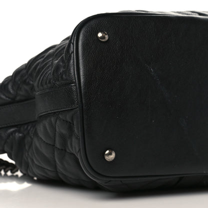 Chanel Calfskin Quilted Casual Riviera Tote Black 7 of 9
