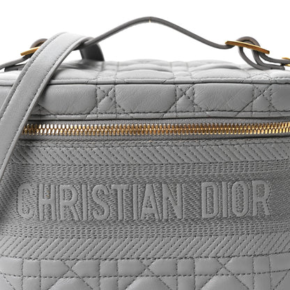 Christian Dior Lambskin Cannage Small Diortravel Vanity Case Cloud Blue 8 of 10