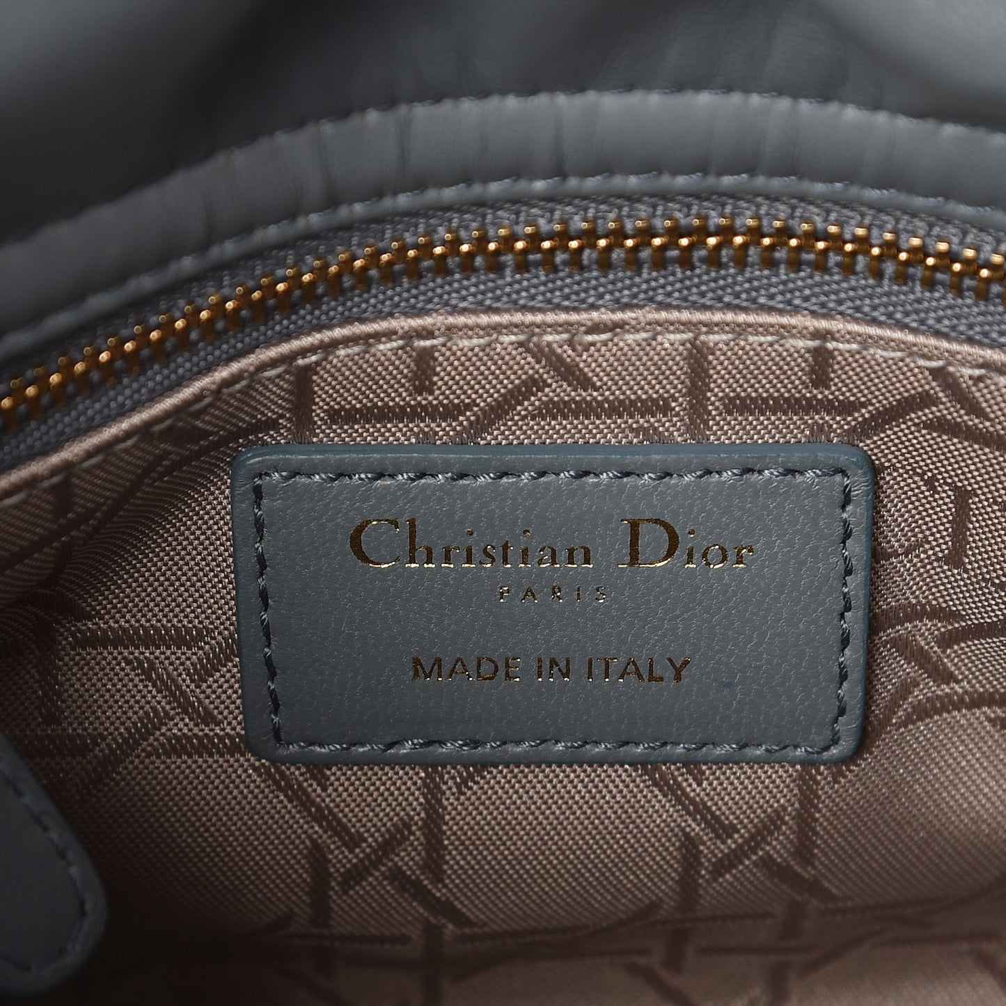 Lambskin Cannage Mini Lady Dior Blue