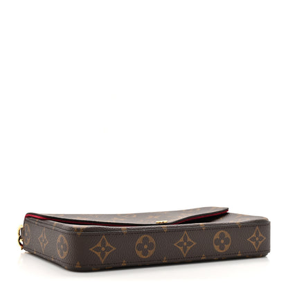 Louis Vuitton Monogram Pochette Felicie Chain Wallet Fuchsia 5 of 15