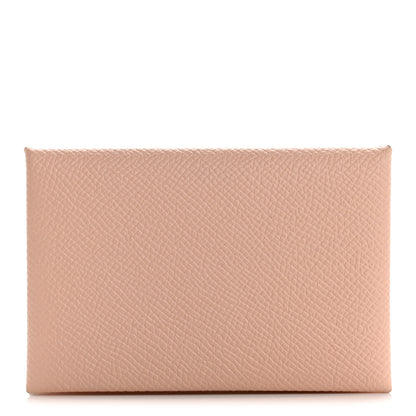 Hermes Epsom Calvi Card Case Rose Eglantine 1 of 10