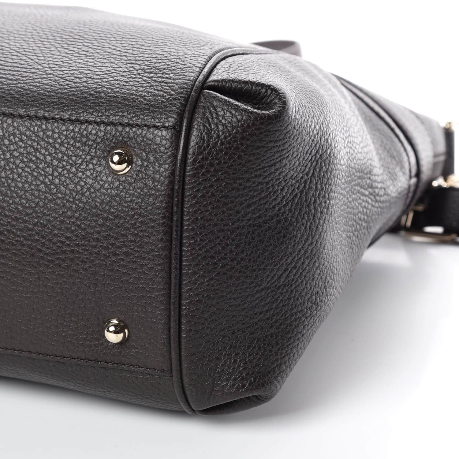 Gucci Pebbled Calfskin Broadway Tote Dark Brown 10 of 10
