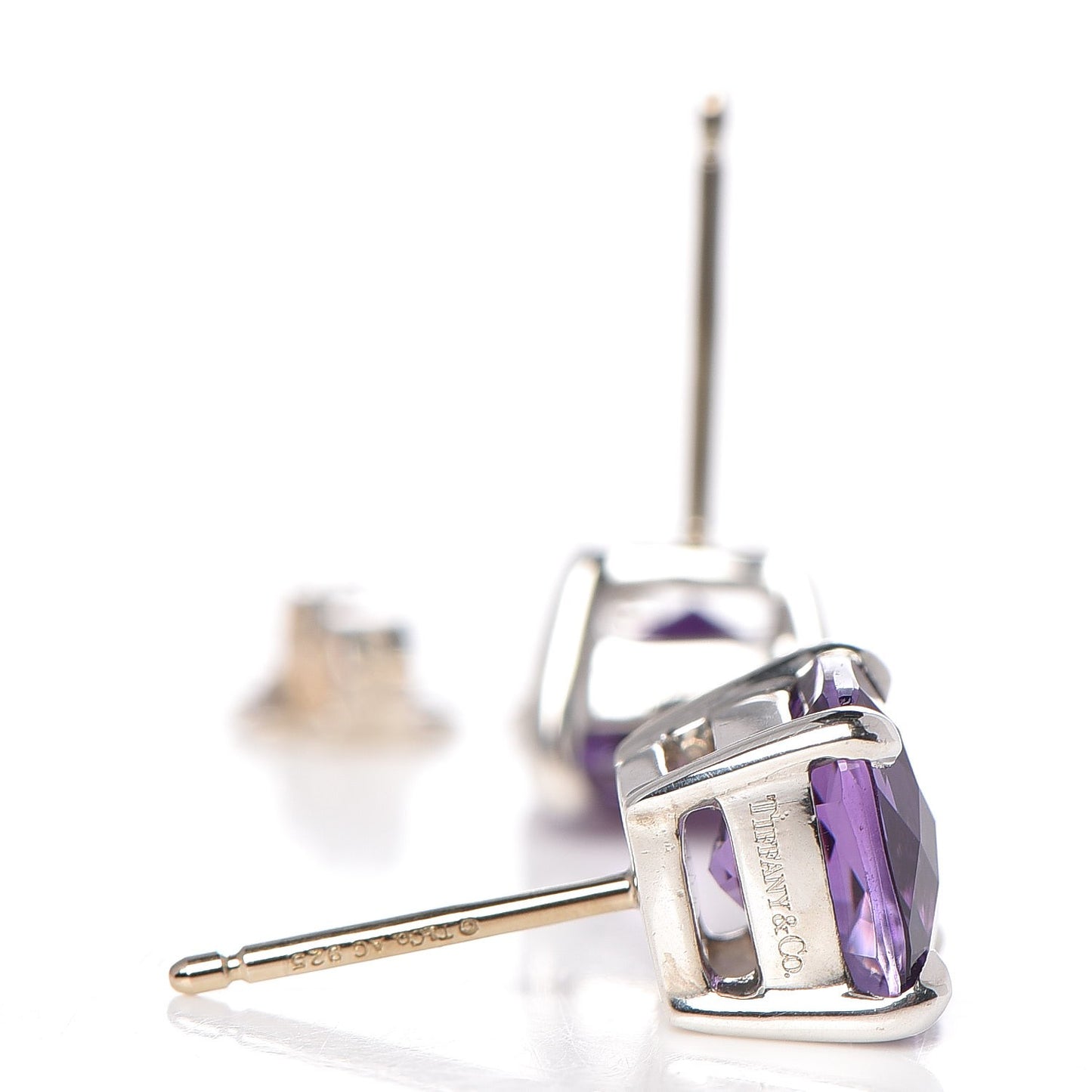 Sterling Silver Amethyst Sparklers Stud Earrings