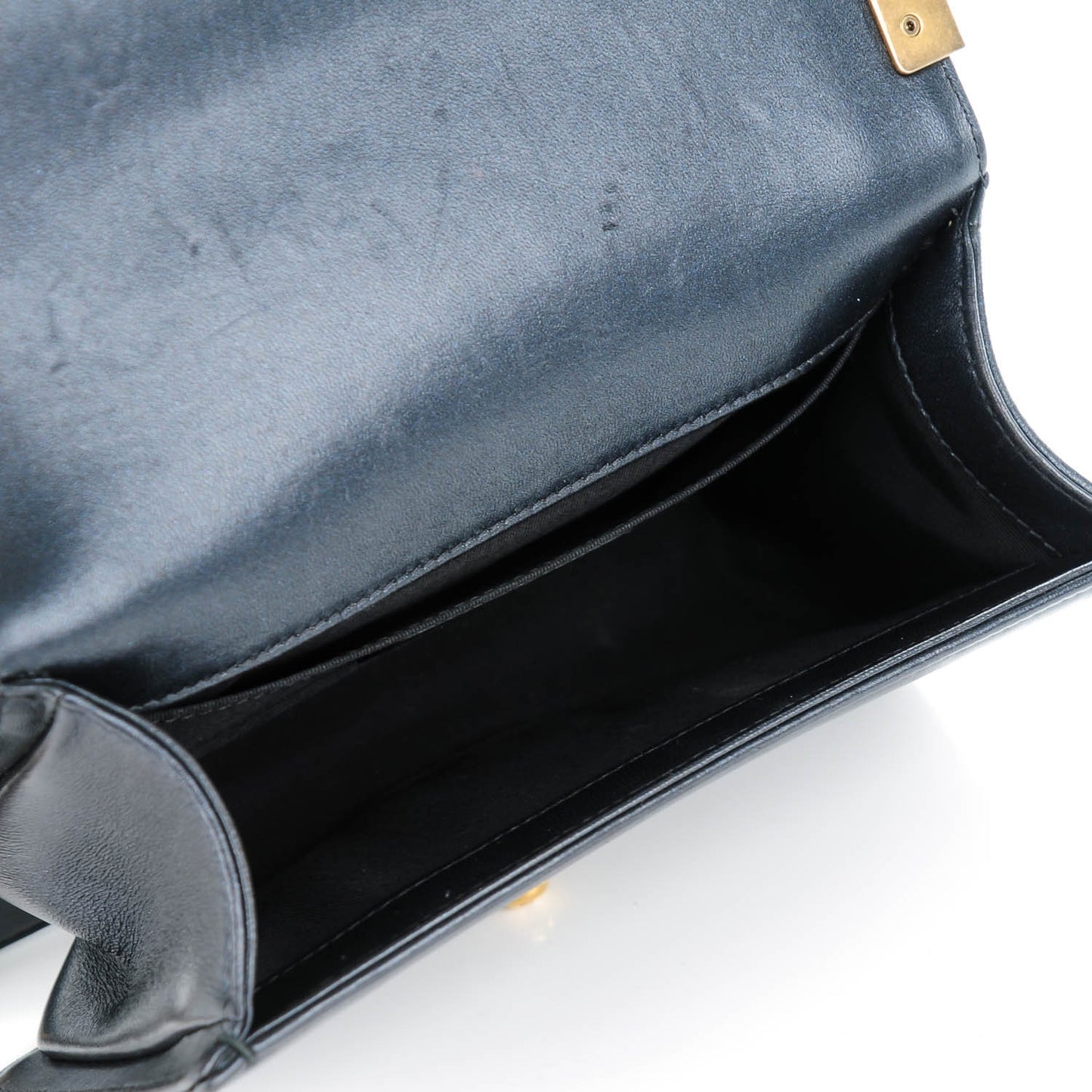 Lambskin Quilted Small Boy Flap Pearly Black