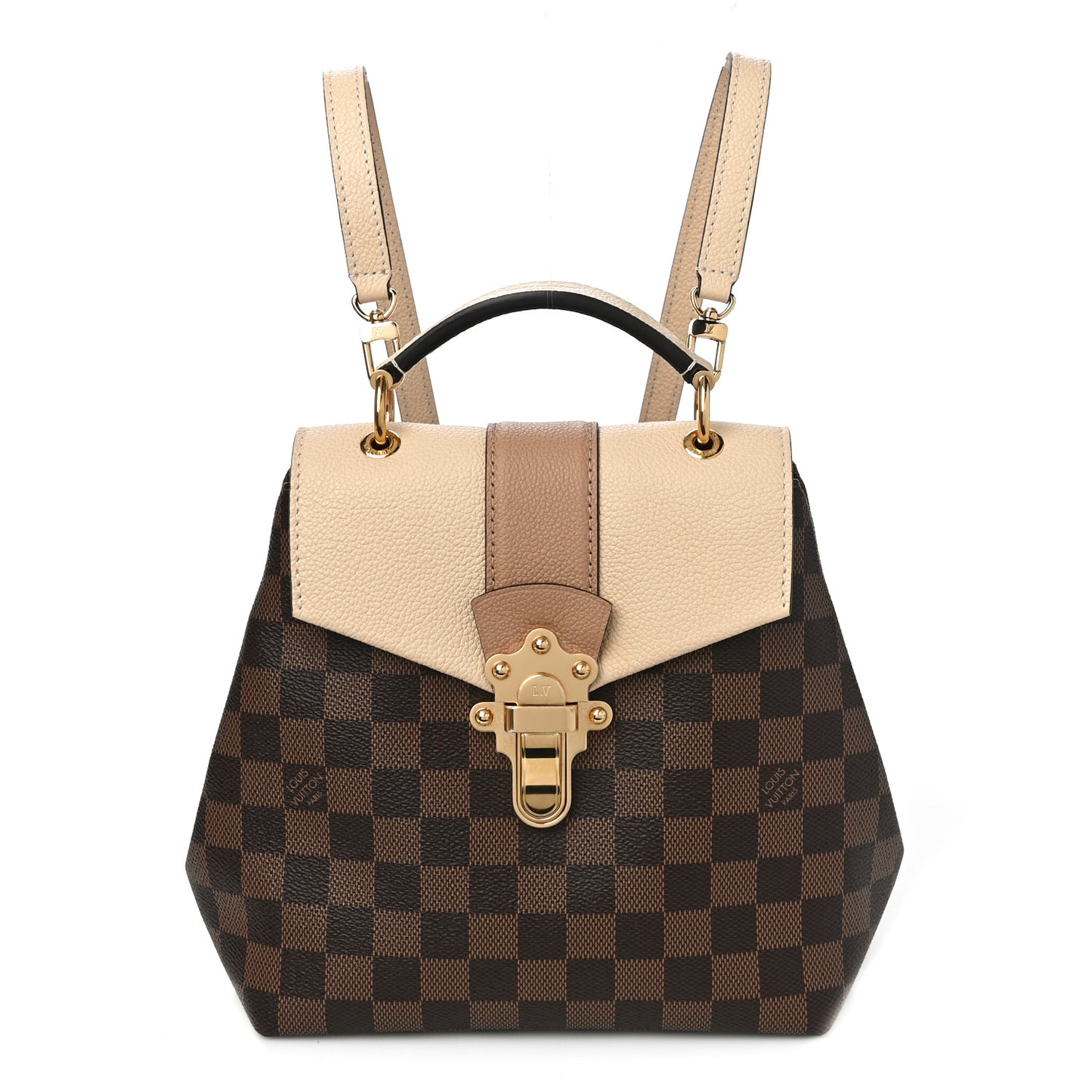 Damier Ebene Clapton Backpack Creme