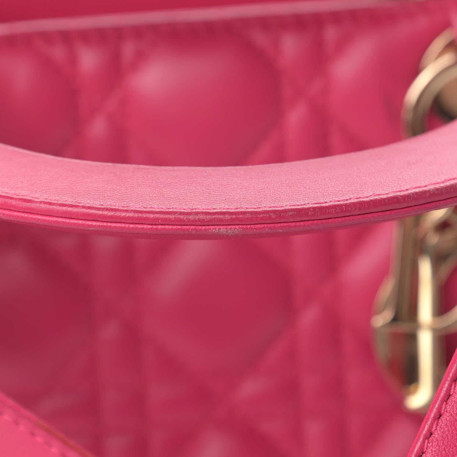 Christian Dior Lambskin Cannage Medium Lady Dior Pink 16 of 16