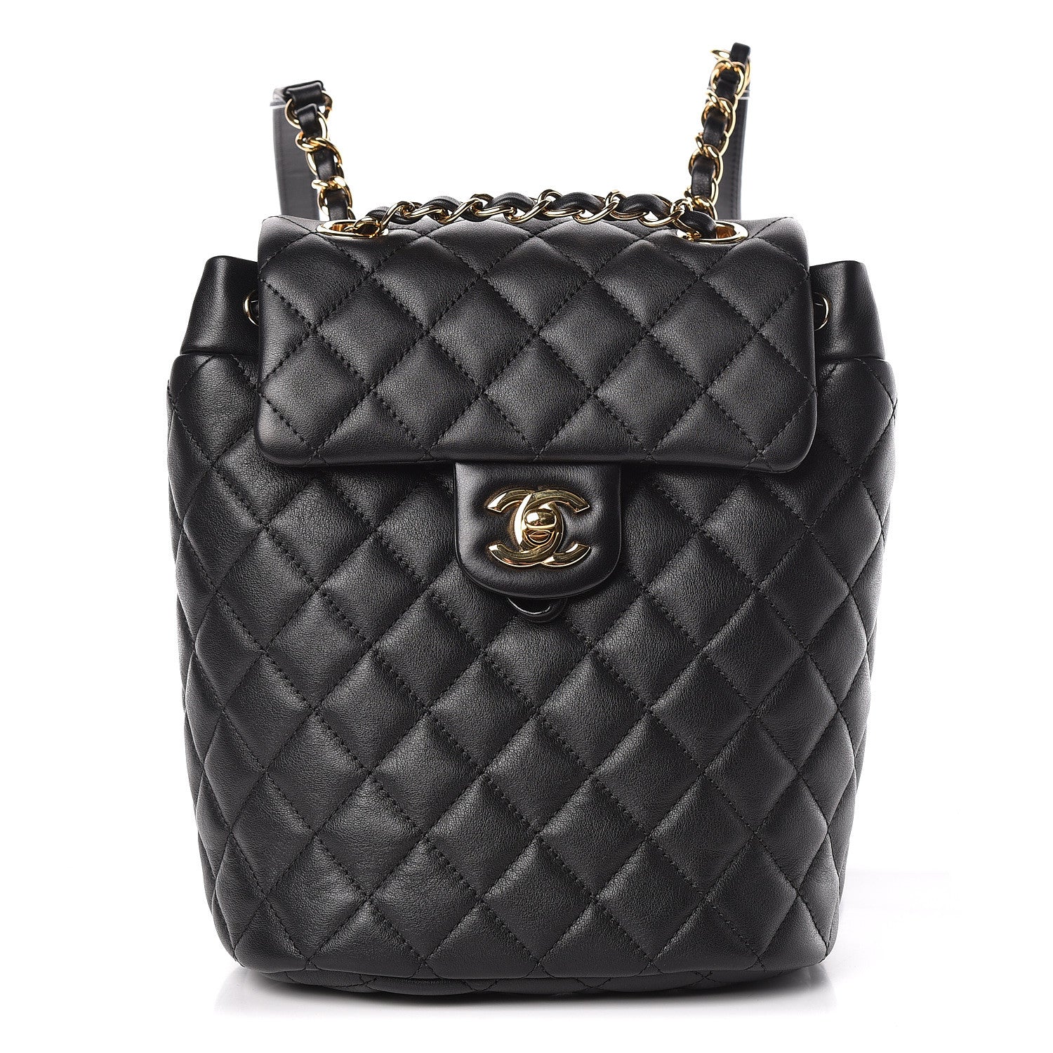 Chanel Calfskin Quilted Mini Urban Spirit Backpack Black 1 of 10