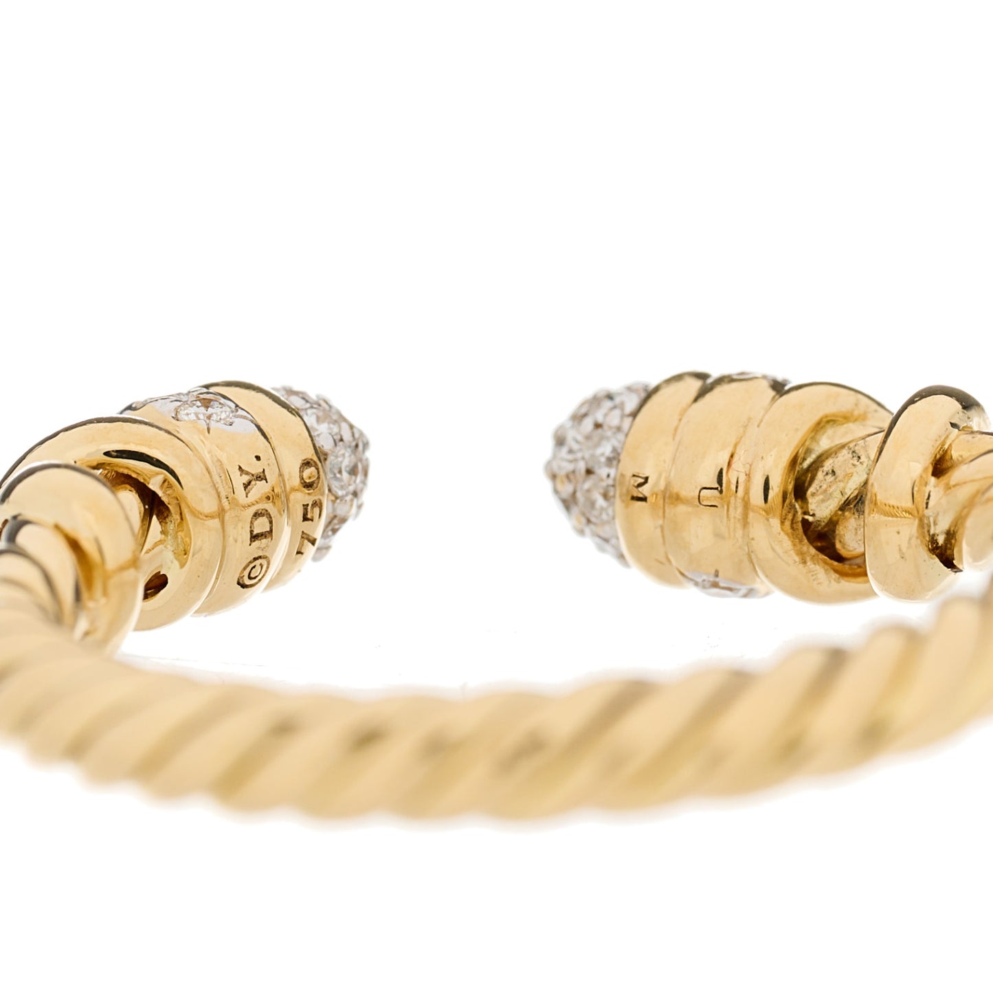 18K Yellow Diamond Petite Helena Open Ring 49 4.75