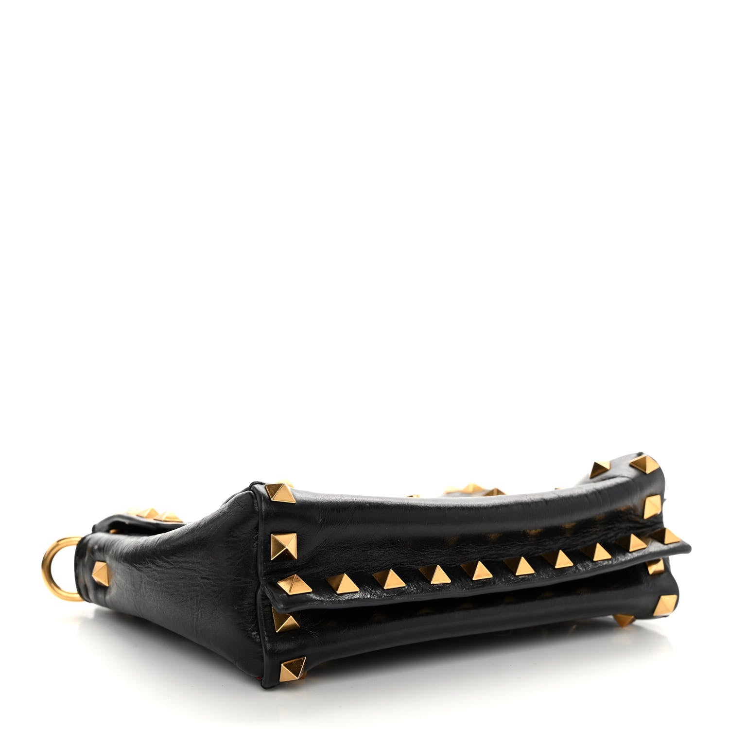 Valentino Garavani Grainy Calfskin Small Rockstud Hype Shoulder Bag Black 4 of 11