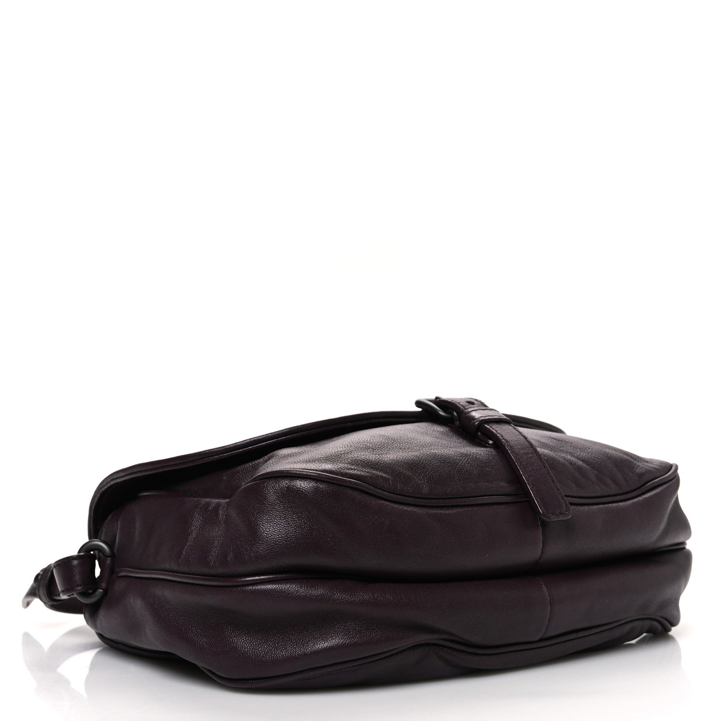 Nappa Intrecciato Double Sided Crossbody Bag Aubergine