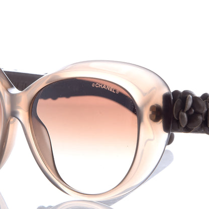 Chanel Lambskin Camellia CC Sunglasses 5318-Q Brown 7 of 9