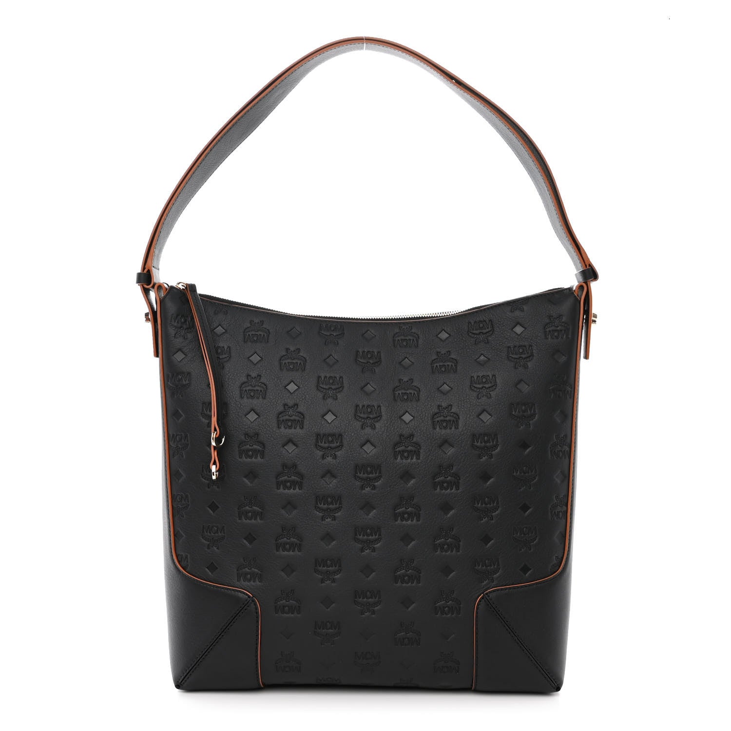 MCM Calfskin Ottomar Monogram Large Klara Hobo Black 1 of 9