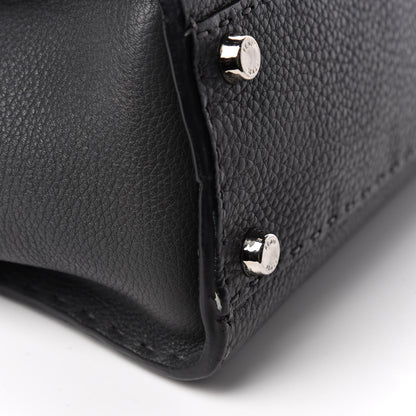 Fendi Cuoio Romano Selleria Bi-Color Medium Peekaboo Iconic Satchel Asfalto Latte 9 of 12