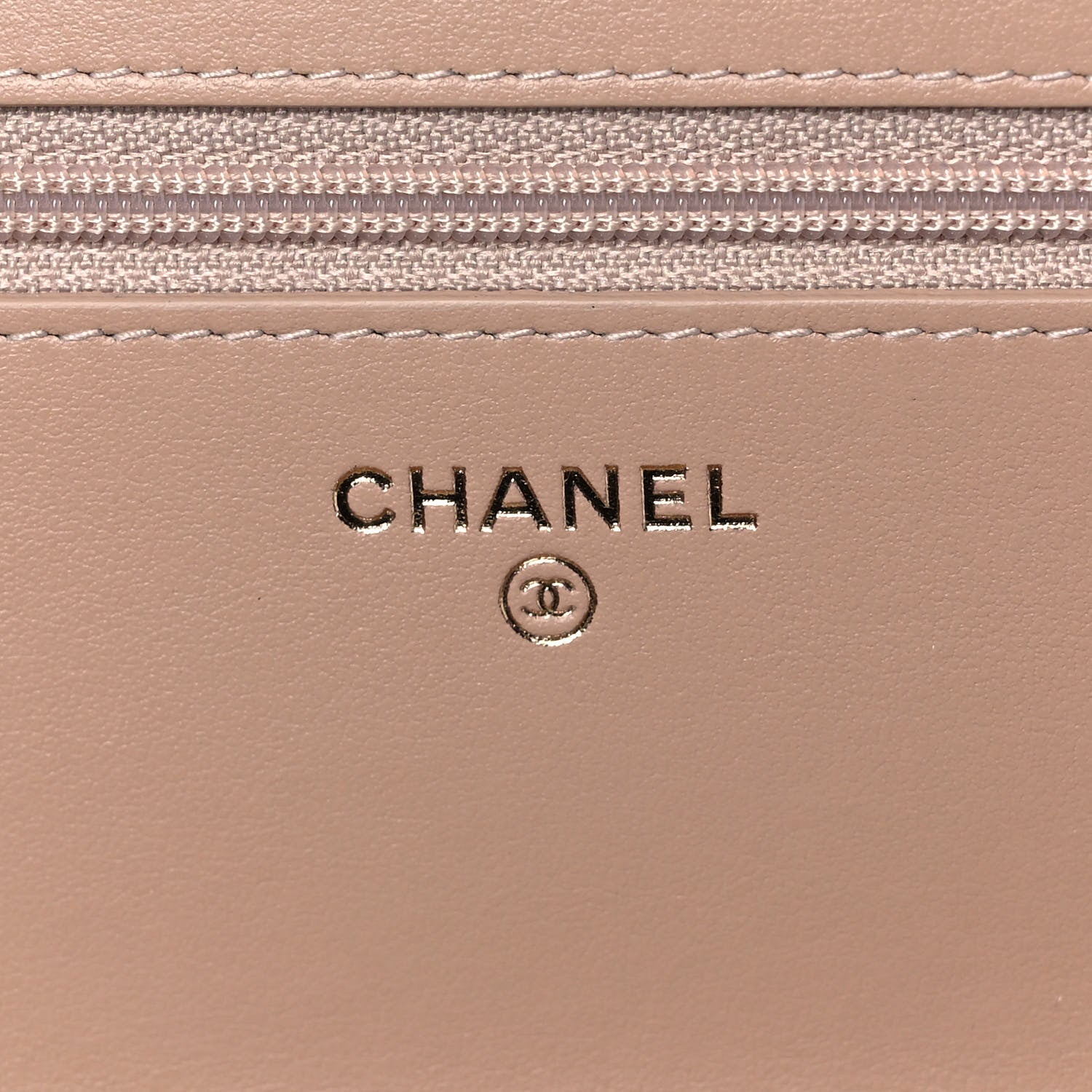 Chanel Caviar Quilted CC Filigree Wallet On Chain WOC Beige Black 6 of 13