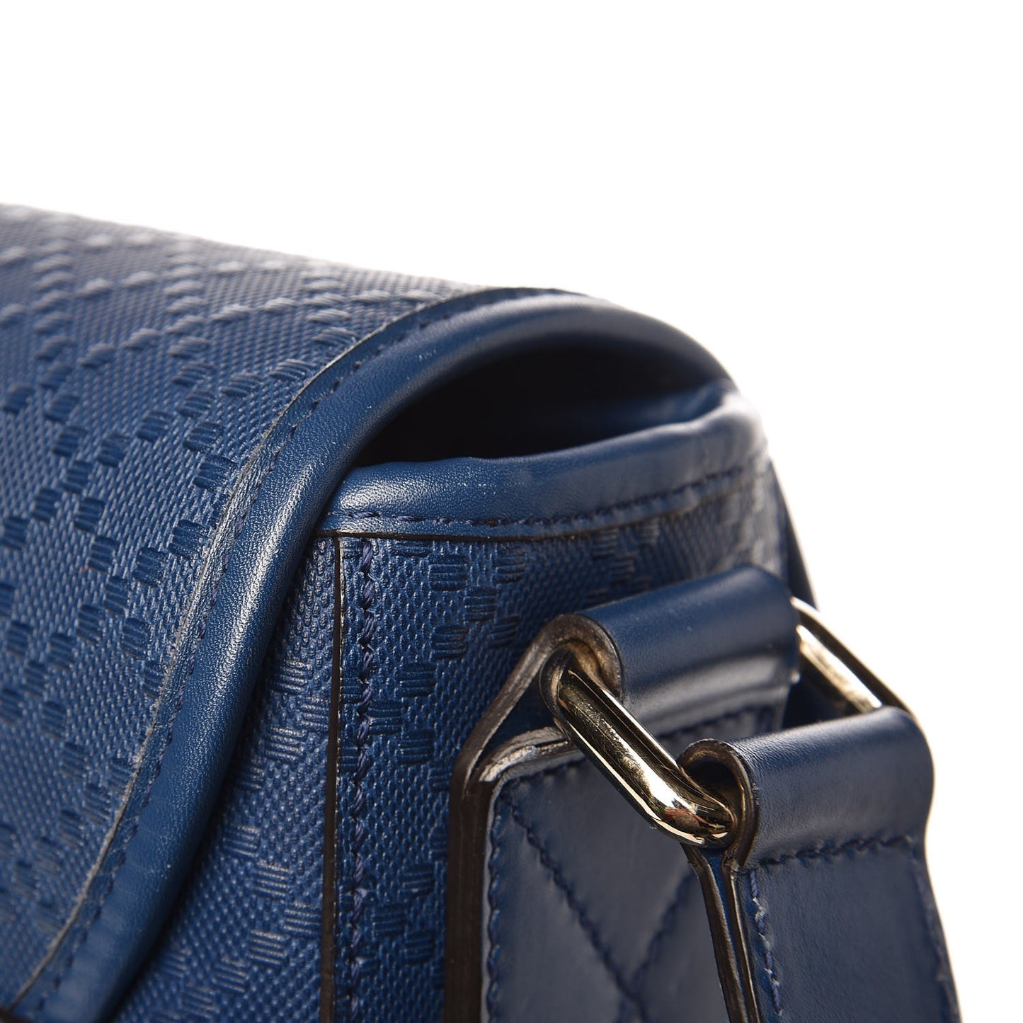 Diamante Medium Flap Messenger Bag Blue