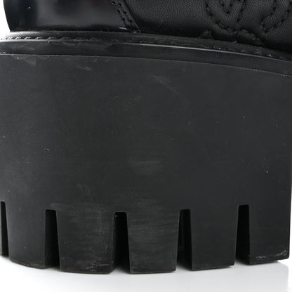 Gucci Nappa Cordovan Lux GG Matelasse Buckled Platform Lug Sole 60mm Loafers 37.5 Black 11 of 16
