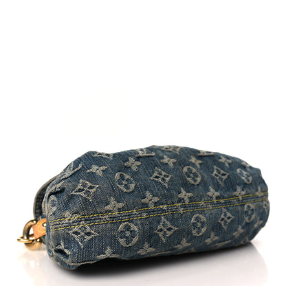 Louis Vuitton Monogram Denim Mini Pleaty Blue 4 of 9