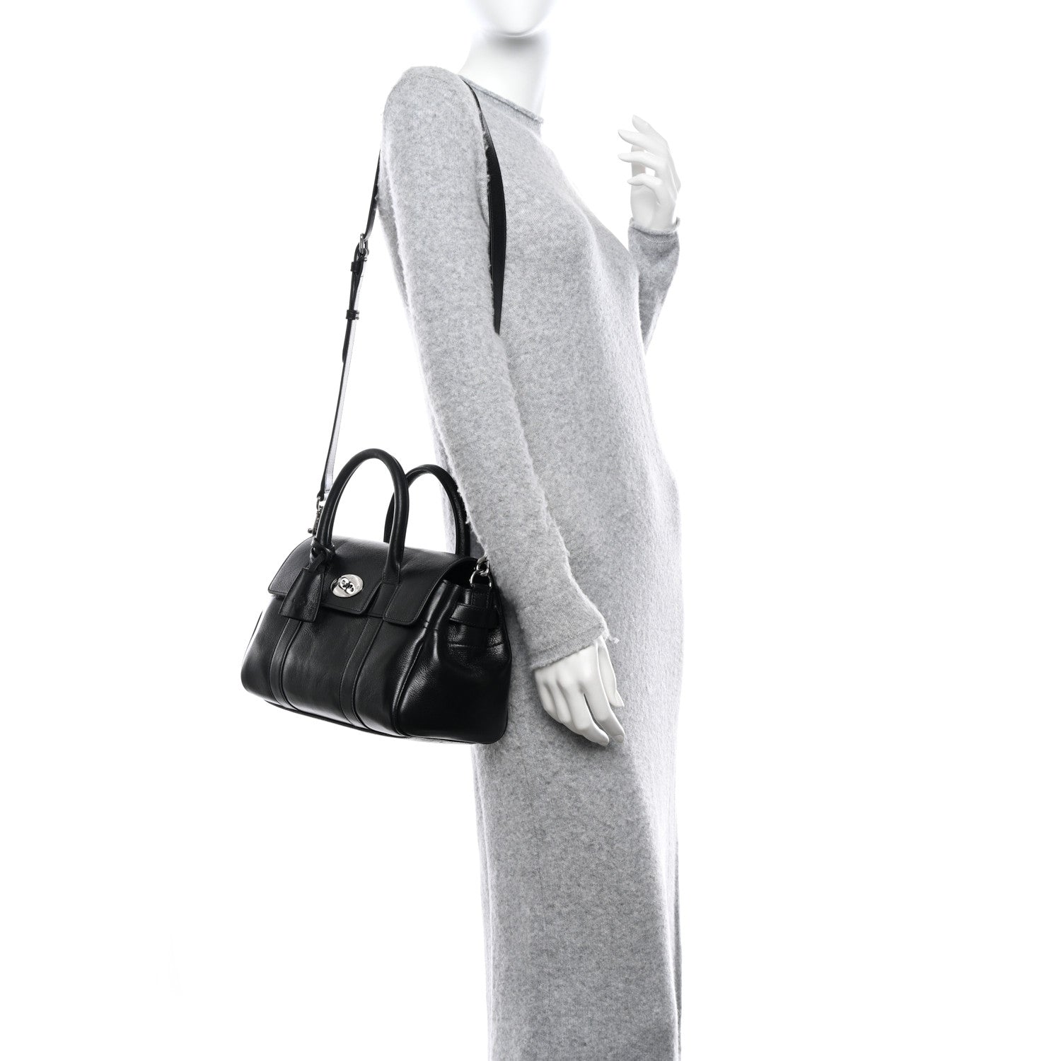 Mulberry Natural Vegetable Tanned Small Bayswater Black 2 of 9