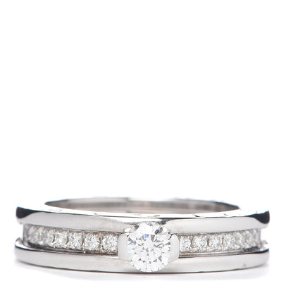 Bulgari 18K White Gold Diamond B.Zero1 Engagement Ring 55 7.25 1 of 5