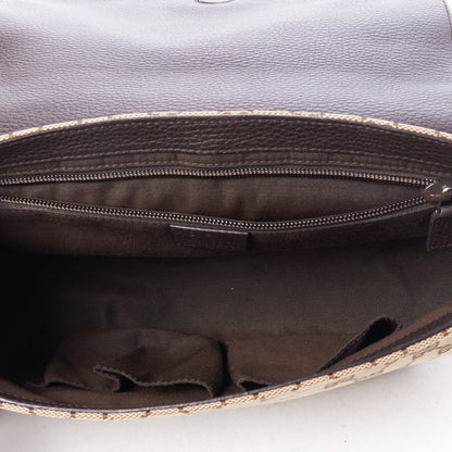 Gucci Monogram Flap Messenger Bag Beige Dark Brown 8 of 8