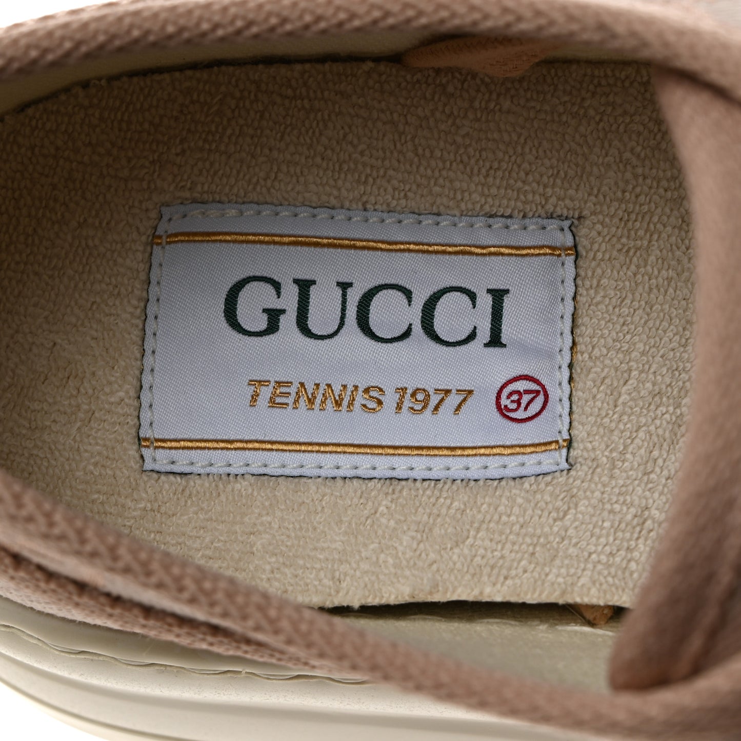 GG Monogram Womens 1977 Tennis Platform 52mm Sneakers 37 Skin Rose