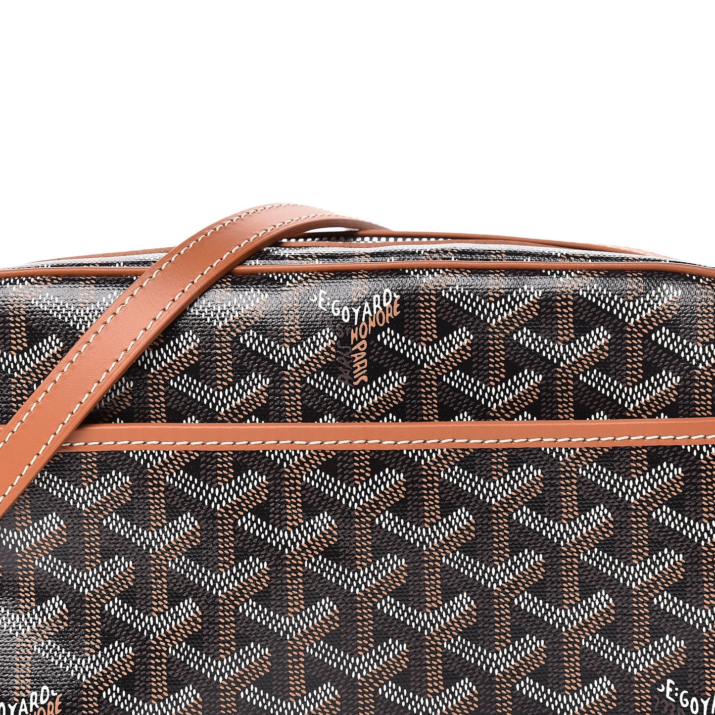 Goyardine Amacapvert Crossbody Bag Black Gold